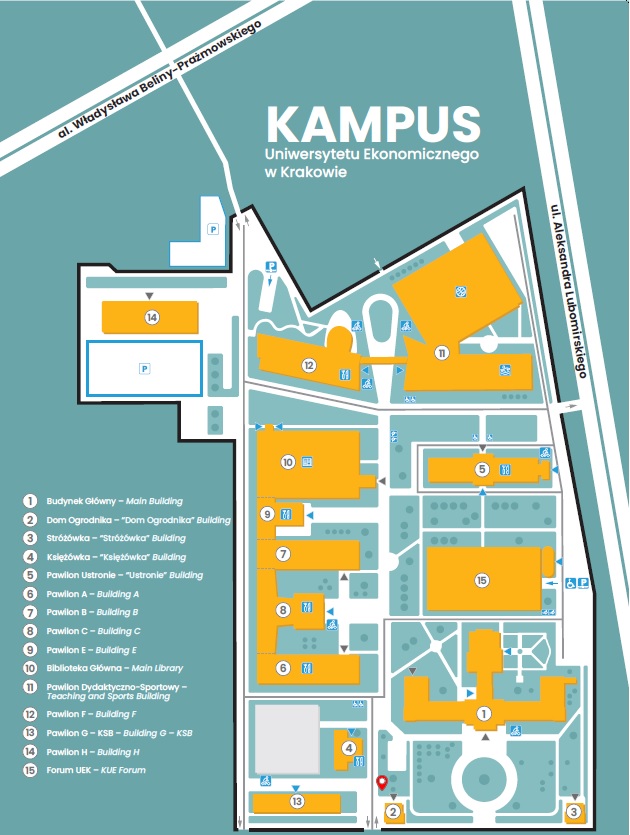 mapa kampusu uek